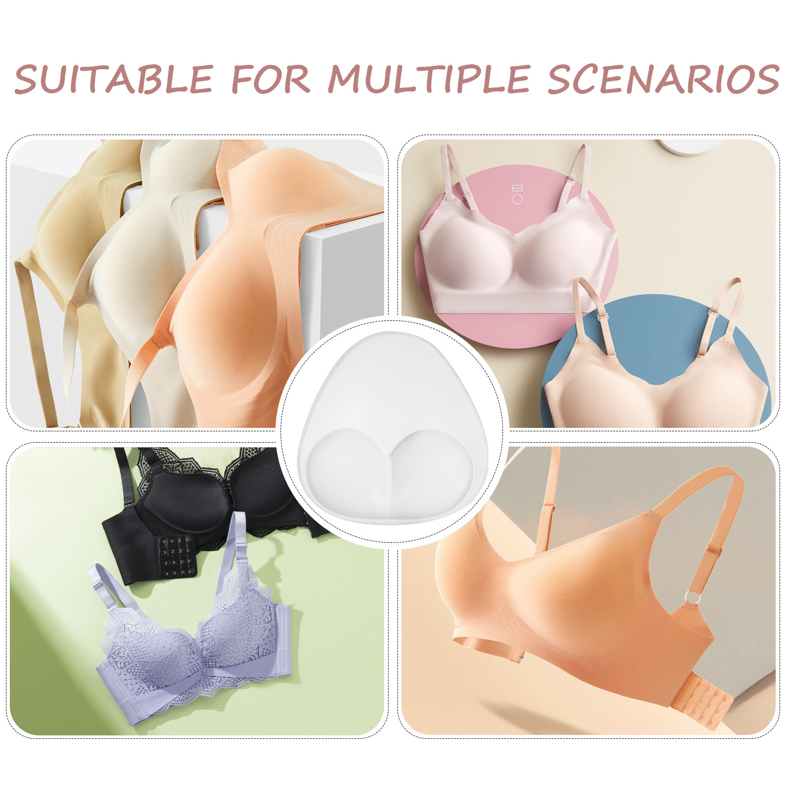 1Pair Invisible Silicone Bra P - огляд і ціна Push Up Bra Padded
