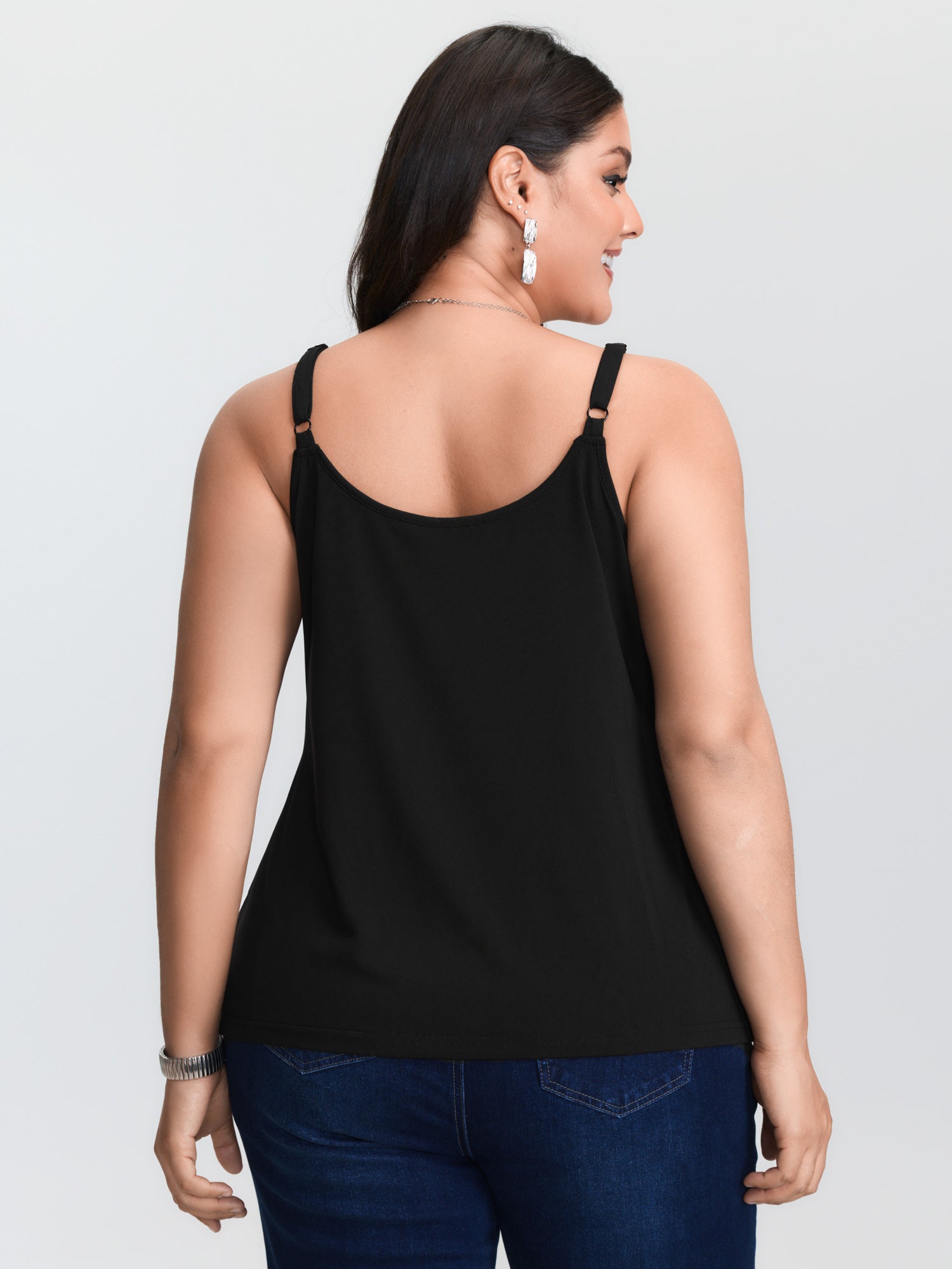 Plus‑size black knitted camiso - огляд і ціна Cami Top Lace